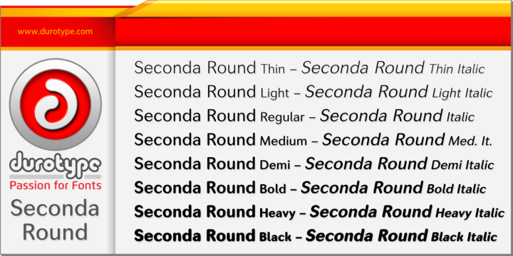 Пример шрифта Seconda Round Bold